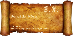 Bergida Nóra névjegykártya